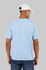 Love People Club Powder Blue Oversized Fit T-Shirt Men