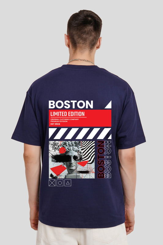 Boston Navy Blue Printed T-Shirt