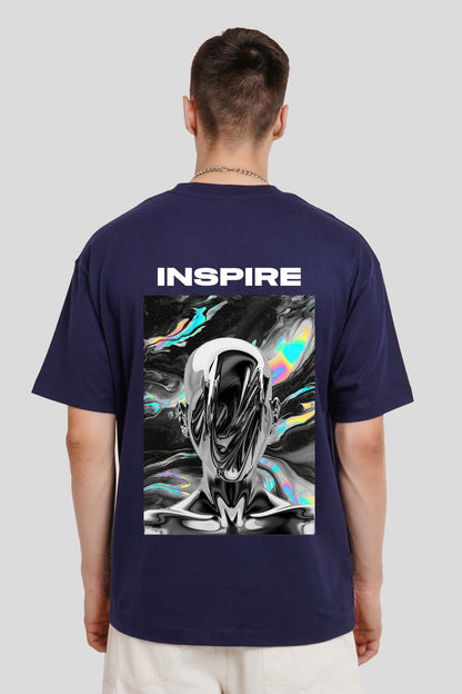 Inspire Navy Blue Printed T-Shirt