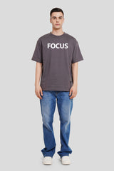 Focus Dark Grey Printed T-Shirt