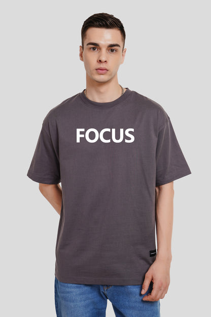 Focus Dark Grey Printed T-Shirt