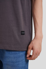 Neon Pocket Dark Grey Printed T-Shirt