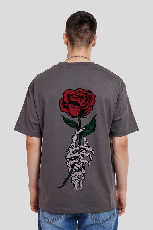 Rose Dark Grey Printed T-Shirt