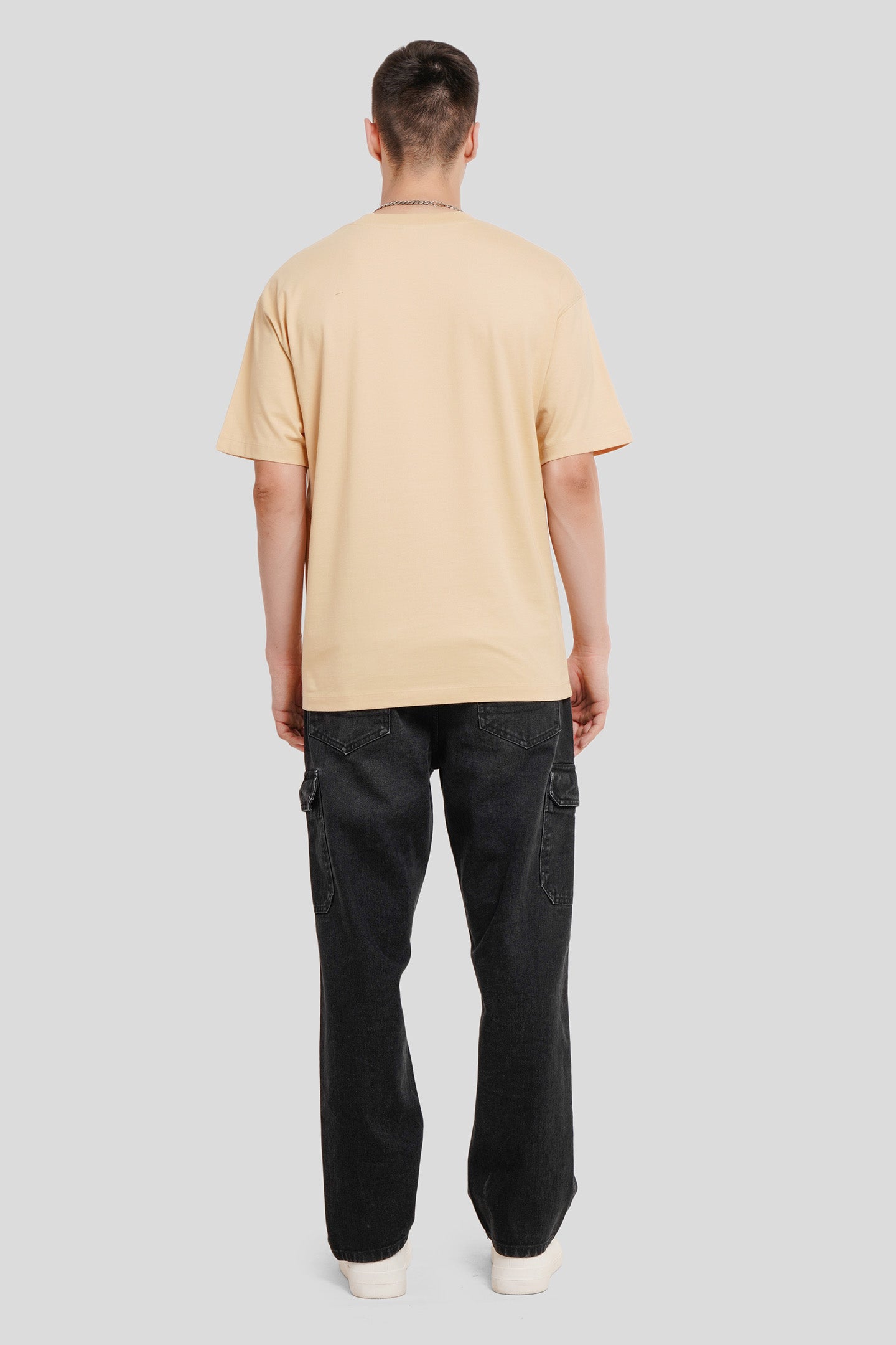 Champion Beige Oversized Fit T-Shirt Men