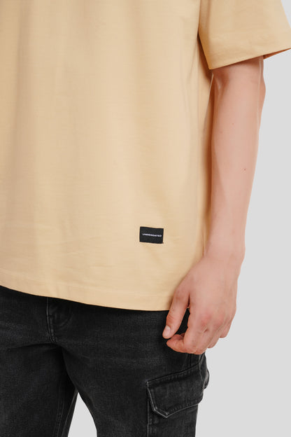 Invest In Yourself Beige Oversized Fit T-Shirt Men