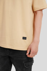 Rally Racer Beige Printed T-Shirt