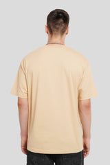 Invest In Yourself Beige Oversized Fit T-Shirt Men