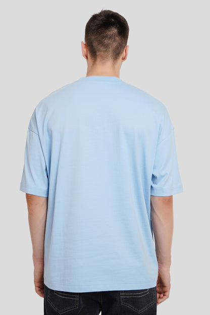 Down To Earth Powder Blue Baggy Fit T-Shirt Men