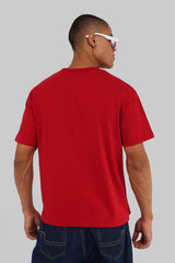 Mood Red Oversized Fit T-Shirt Men