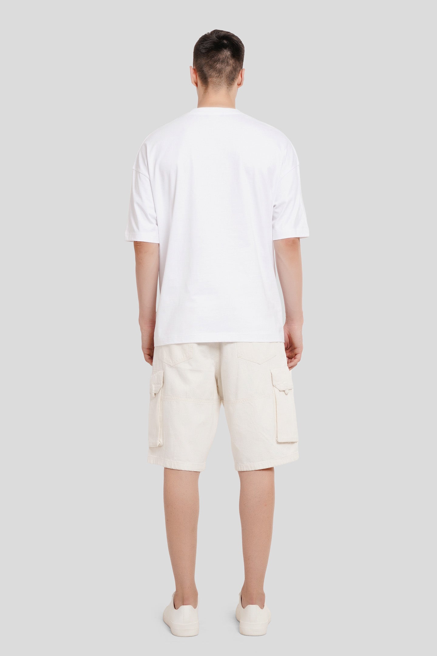 Born To Be Wild White Baggy Fit T-Shirt Men Pic 5
