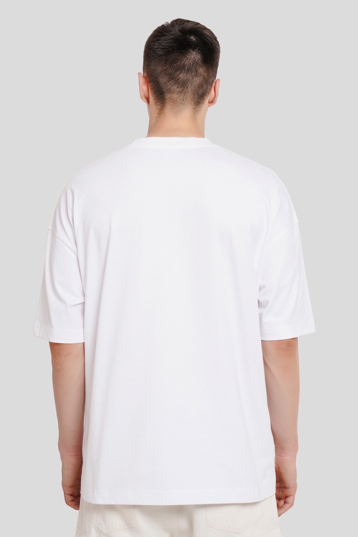 Neon Pocket White Printed T-Shirt