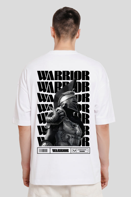 Warrior White Printed T-Shirt