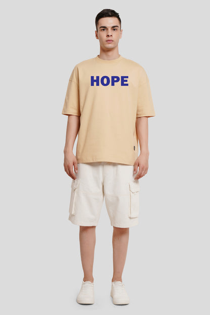 Hope Beige Printed T-Shirt