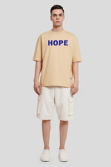 Hope Beige Printed T-Shirt