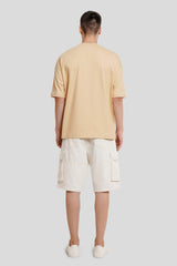 Champion Beige Baggy Fit T-Shirt Men