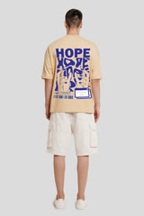 Hope Beige Printed T-Shirt