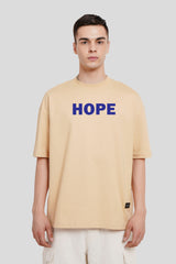 Hope Beige Printed T-Shirt