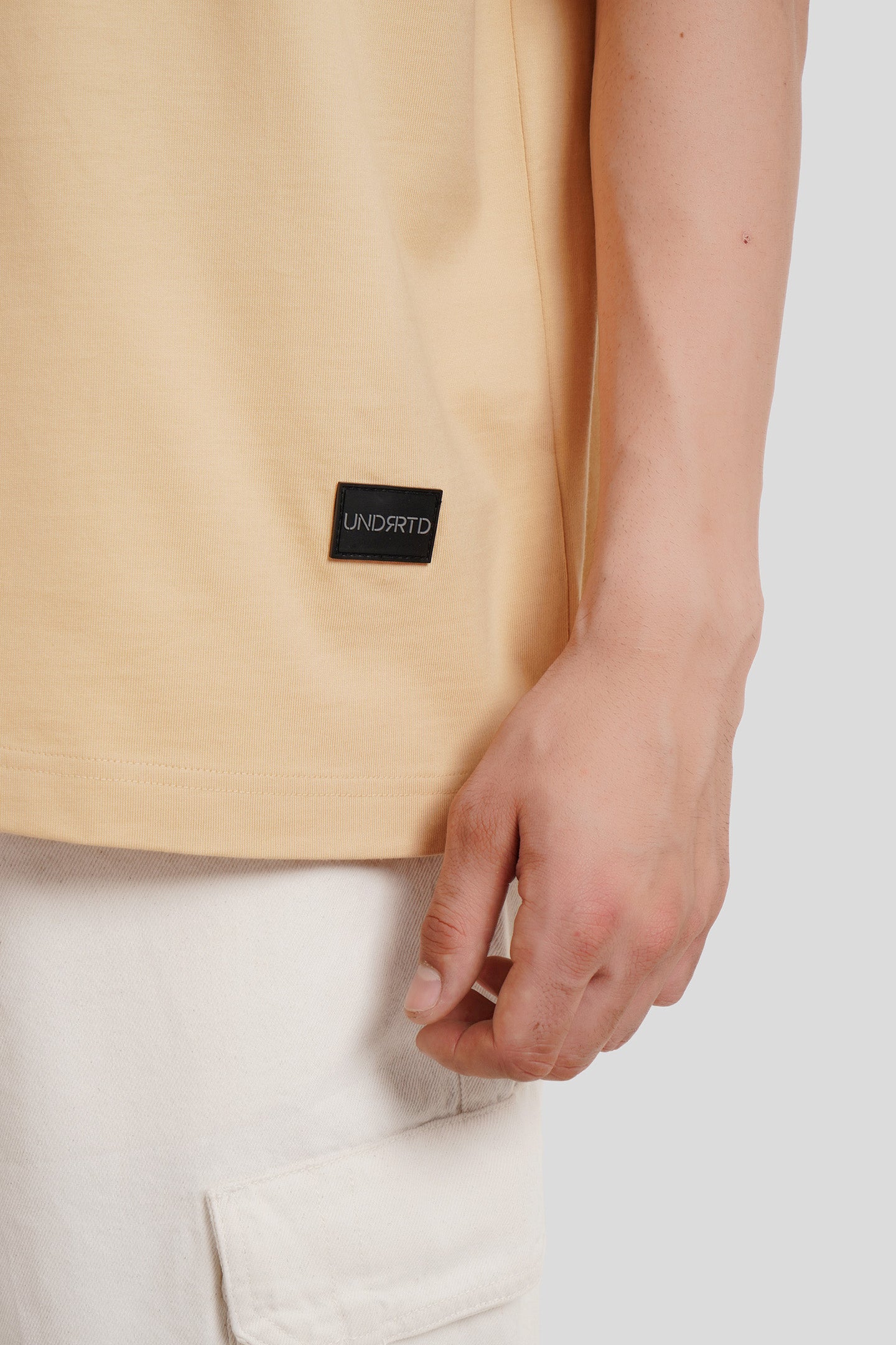 Cyber Slider Beige Printed T-Shirt