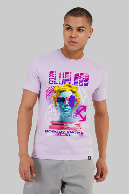 Clueless Roman Statue Lavender Regular Fit T-Shirt Men