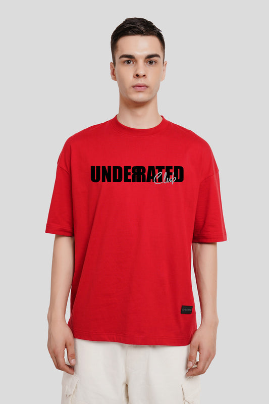 Urc Typo 2 Red Baggy Fit T-Shirt Men Pic 1