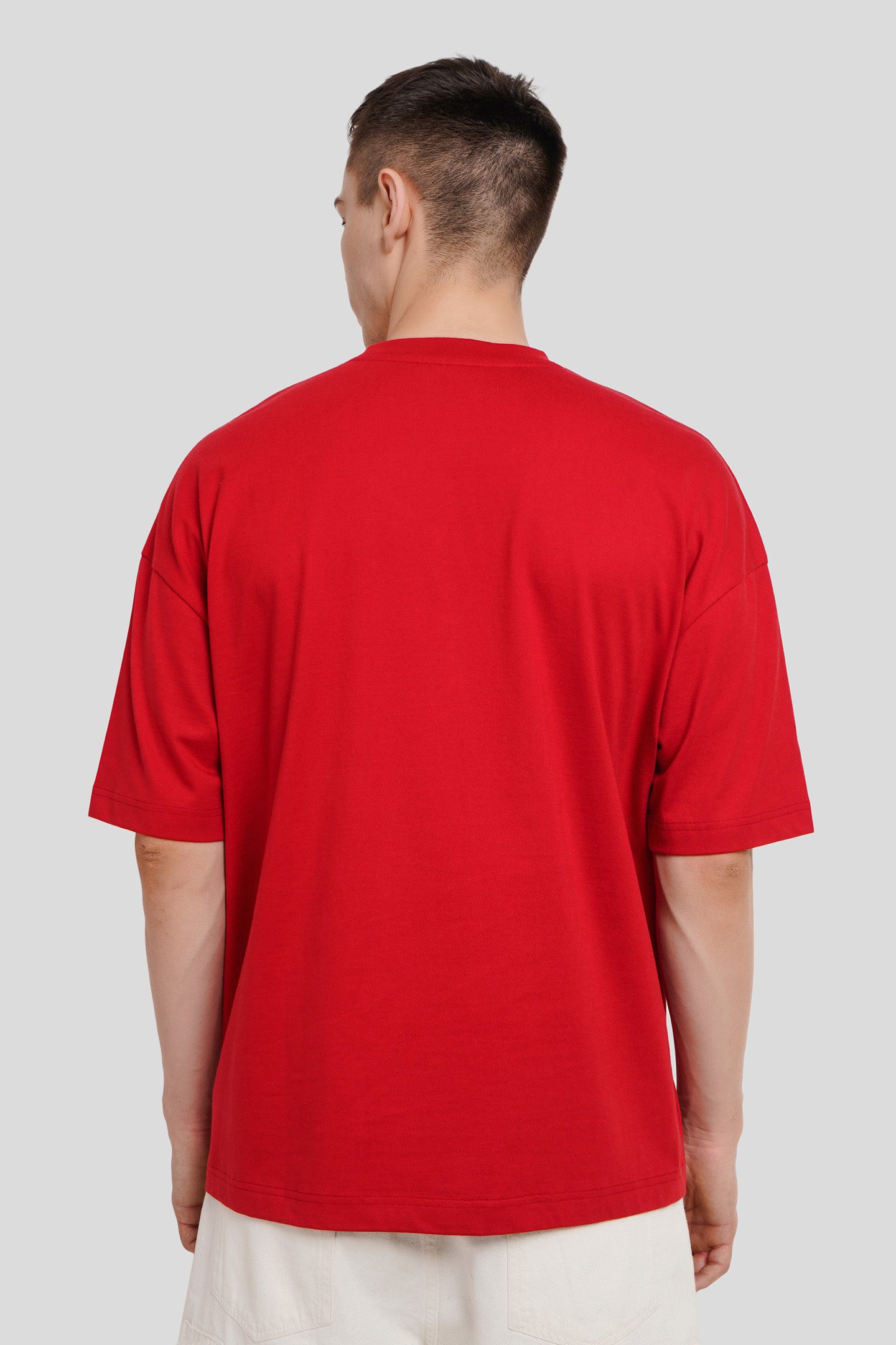 Underrated Retro Typography Red Baggy Fit T-Shirt Men Pic 2