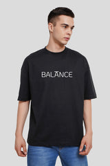 Balance Black Baggy Fit T-Shirt Men Pic 1