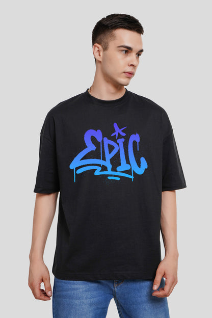 Epic Black Baggy Fit T-Shirt Men Pic 1