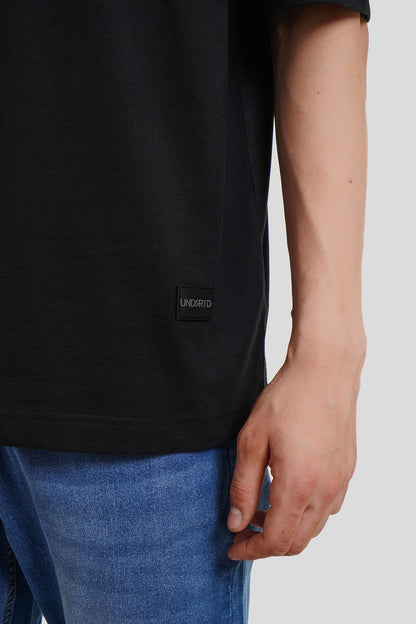 Epic Black Baggy Fit T-Shirt Men Pic 3