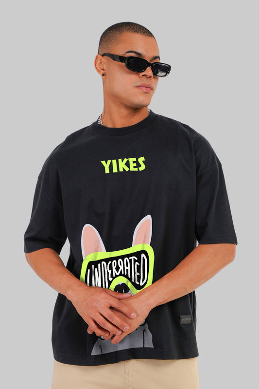 Yikes Black Baggy Fit T-Shirt Men