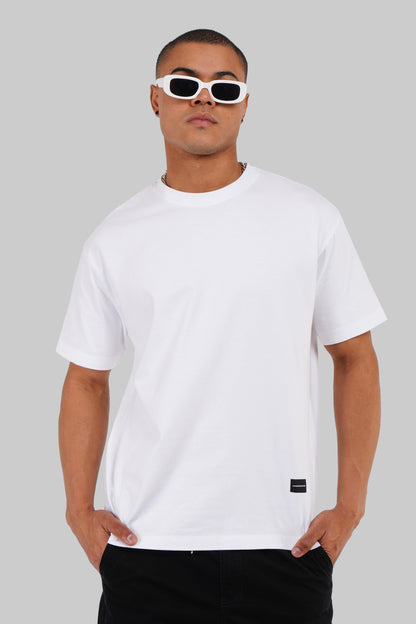 Street Art Vibes White Oversized Fit T-Shirt Men