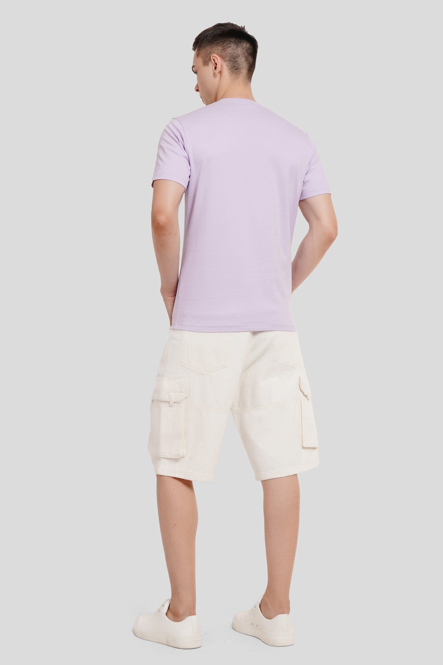 Rap Zone Lilac Regular Fit T-Shirt Men