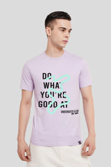 Do What You Are Good At Lilac Regular Fit T-Shirt Men