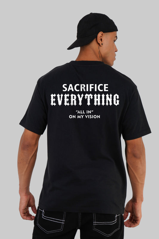 Sacrifice Black Oversized Fit T-Shirt Men