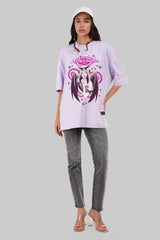 Lost Girl Lavender Baggy Fit T-Shirt Women