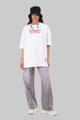 Underrated Hypebeast White Baggy Fit T-Shirt Women