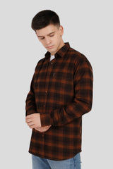 Brown Plaid Check Shirt