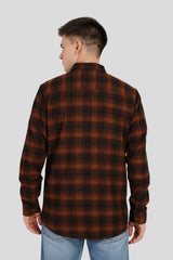 Brown Plaid Check Shirt