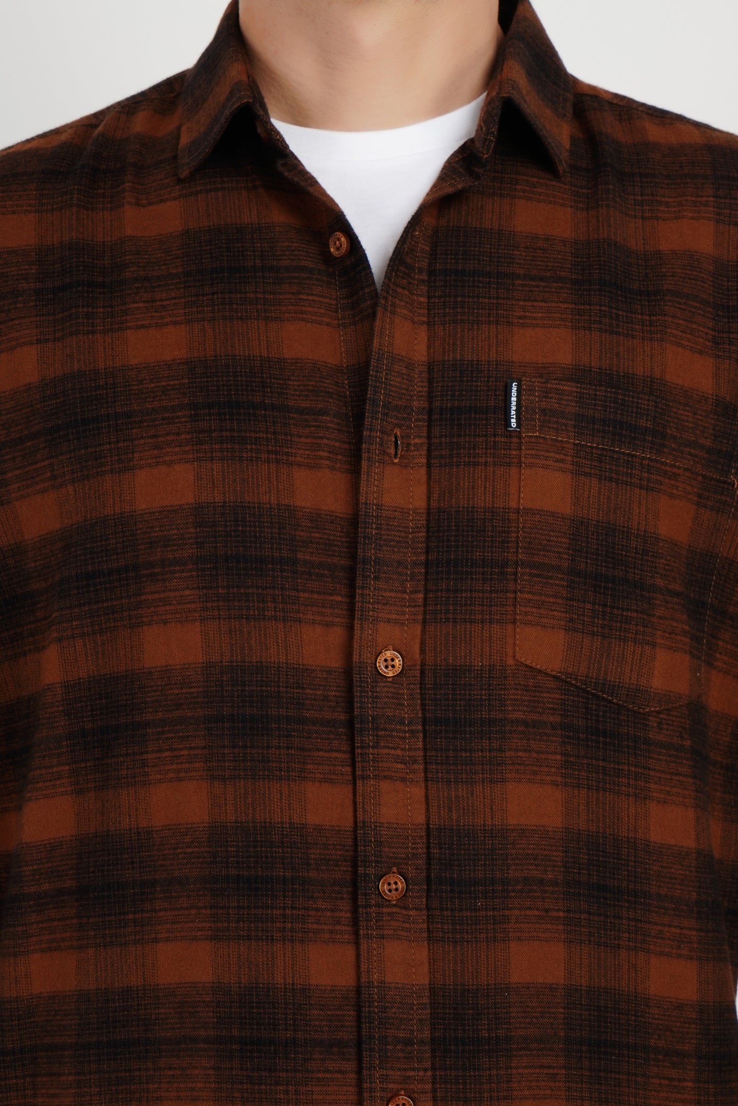 Brown Plaid Check Shirt