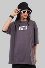 Nuclear Power Dark Grey Baggy Fit T-Shirt Women