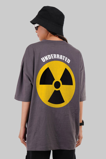 Nuclear Power Dark Grey Baggy Fit T-Shirt Women