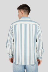 Blue Striped Textured Shirt