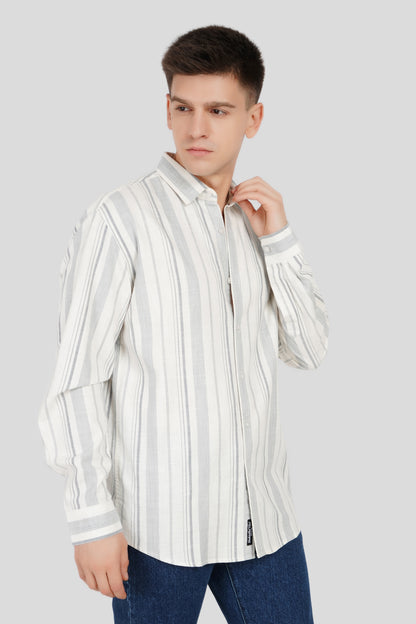 Light Grey Striped Shirt