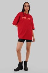 Phoenix Rise Red Baggy Fit T-Shirt Women