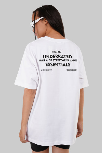 Streetwear Lane White Oversized Fit T-Shirt Women