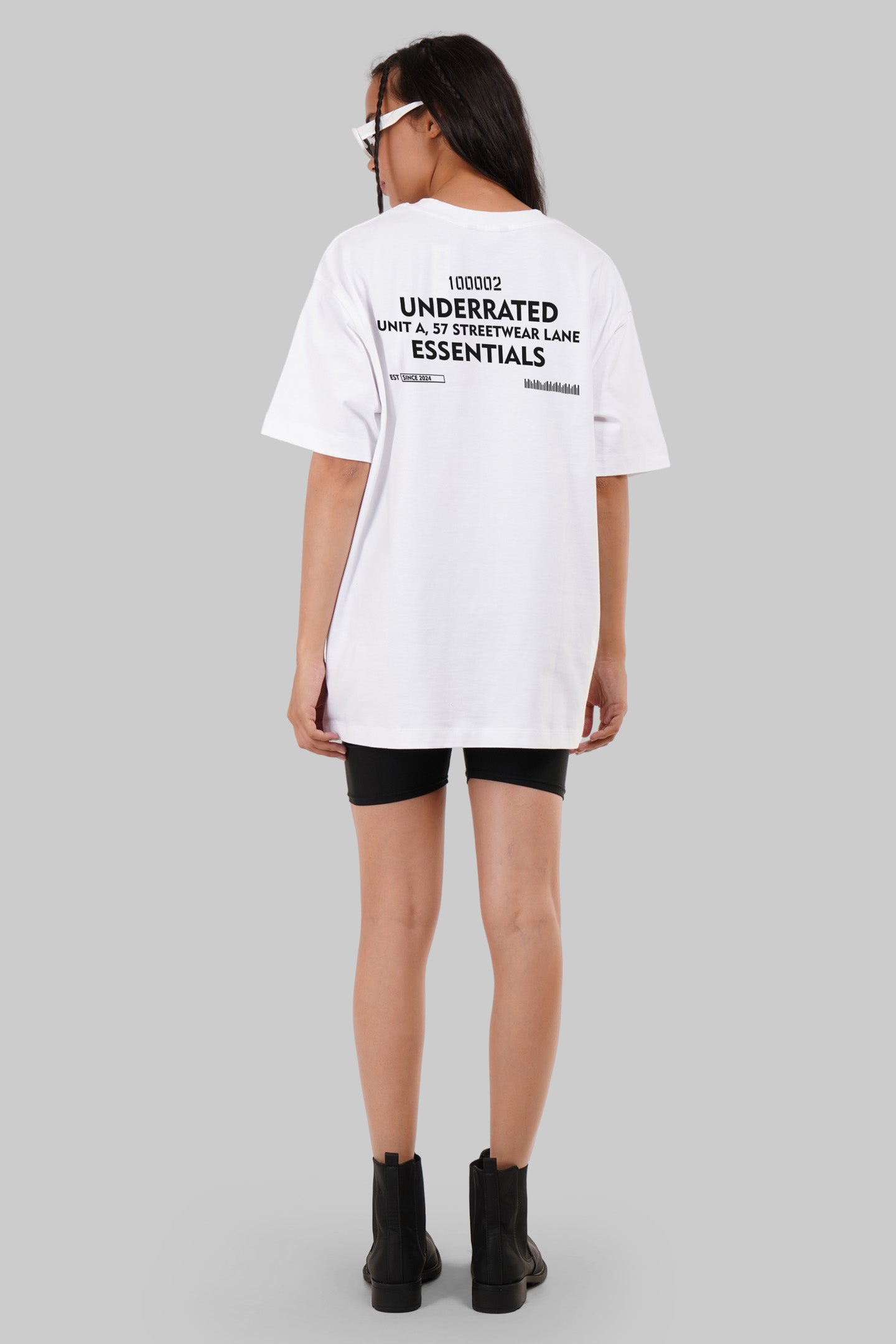 Streetwear Lane White Oversized Fit T-Shirt Women