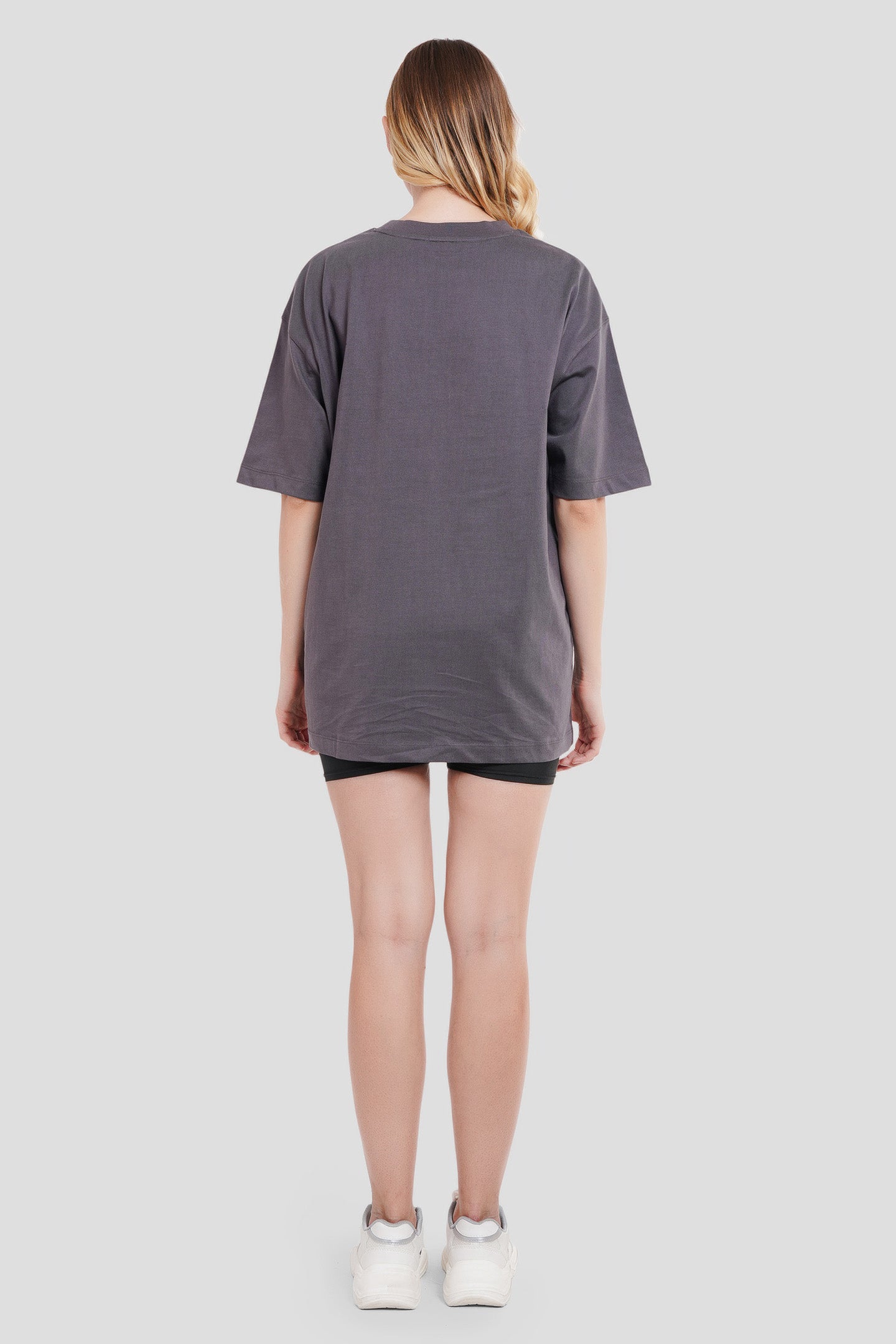 Noire Dark Grey Oversized Fit T-Shirt Women