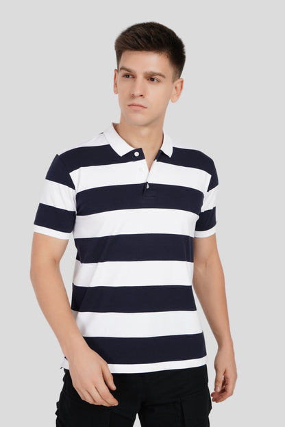 Navy Blue Rugby Polo T-Shirt