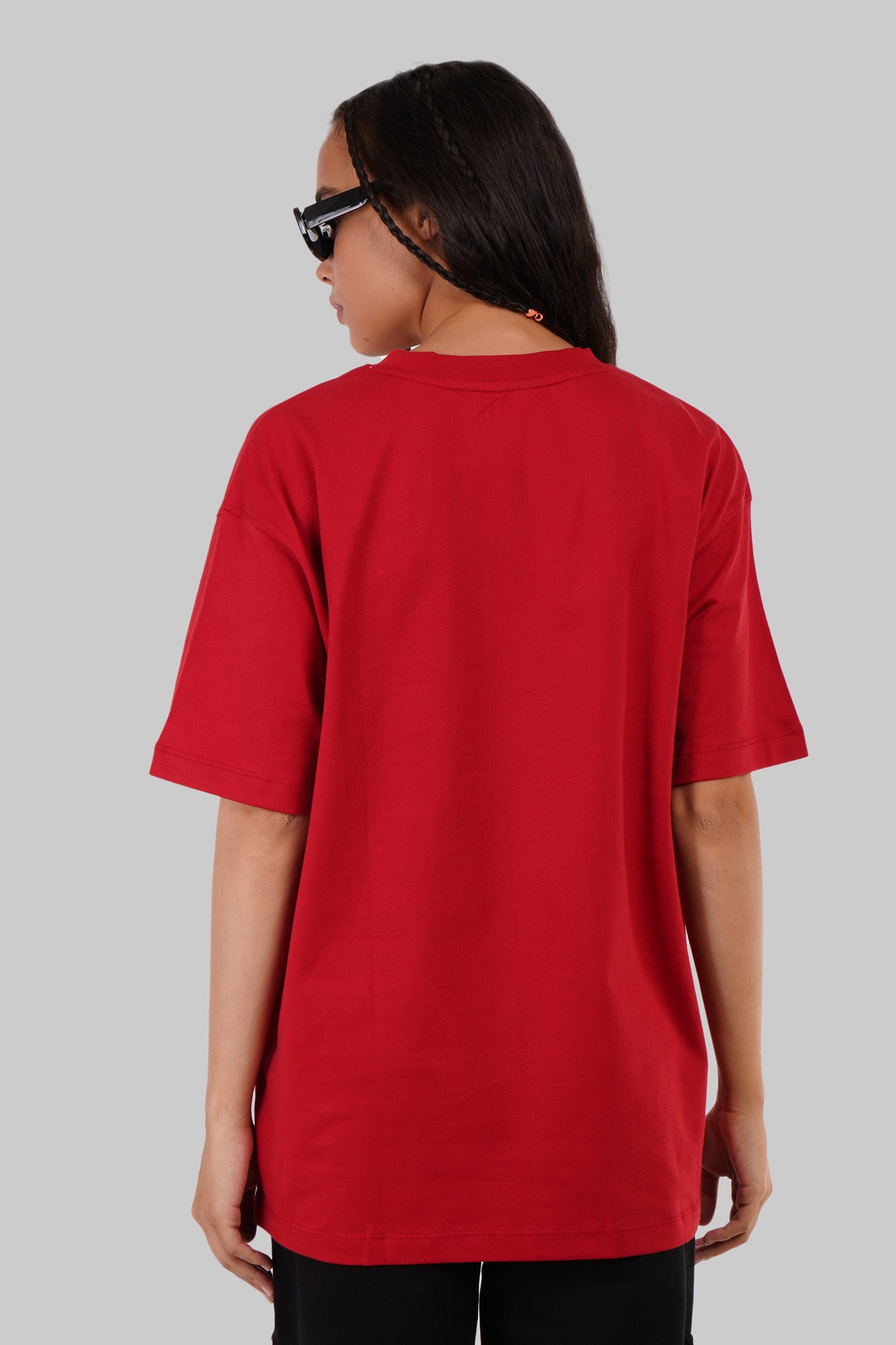 Genjitsu Red Oversized Fit T-Shirt Women