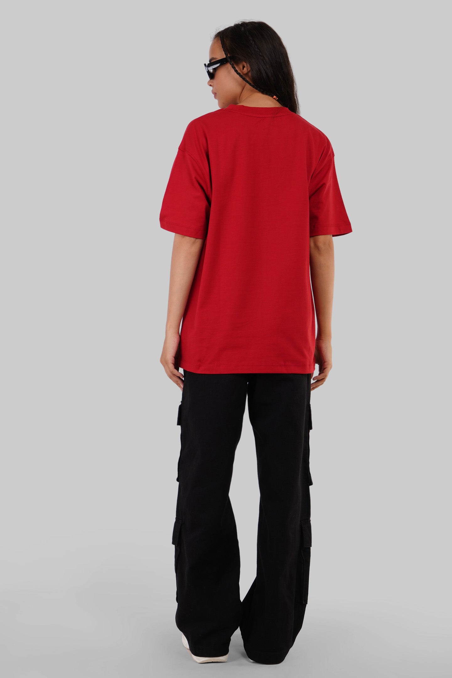 Genjitsu Red Oversized Fit T-Shirt Women