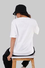 Retro College Classic White Boyfriend Fit T-Shirt Women